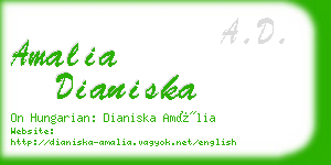 amalia dianiska business card